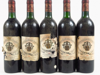 Vente aux enchères 5 BOUTEILLES CHÂTEAU GRESSIER GRAND POUJEAUX MOULIS - 1986 -LB/EA