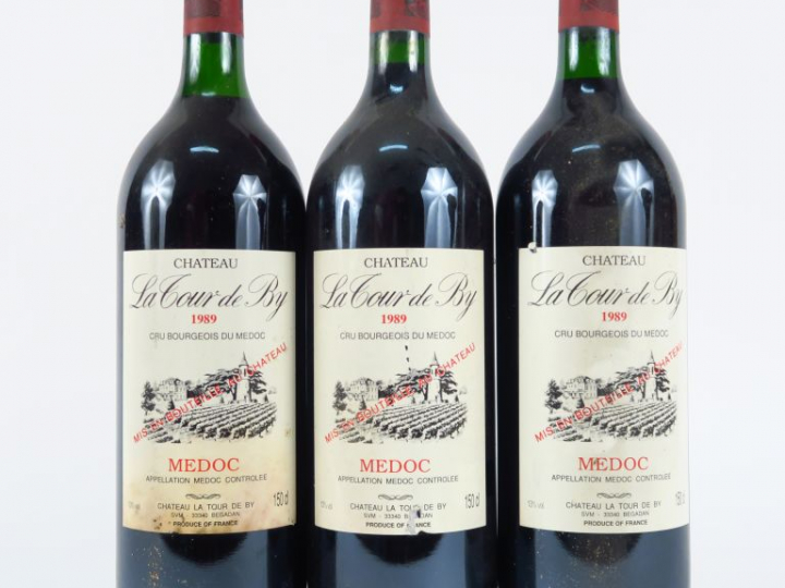 3 MAGNUMS CHÂTEAU LA TOUR DE BY CB MEDOC - 1989