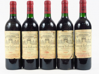 Vente aux enchères 5 BOUTEILLES CHÂTEAU LA LAGUNE GCC HAUT MEDOC - 1989 - 3 BG/ELA