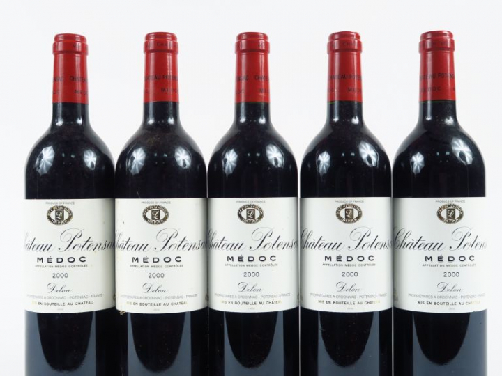 5 BOUTEILLES CHÂTEAU POTENSAC CB MEDOC - 2000