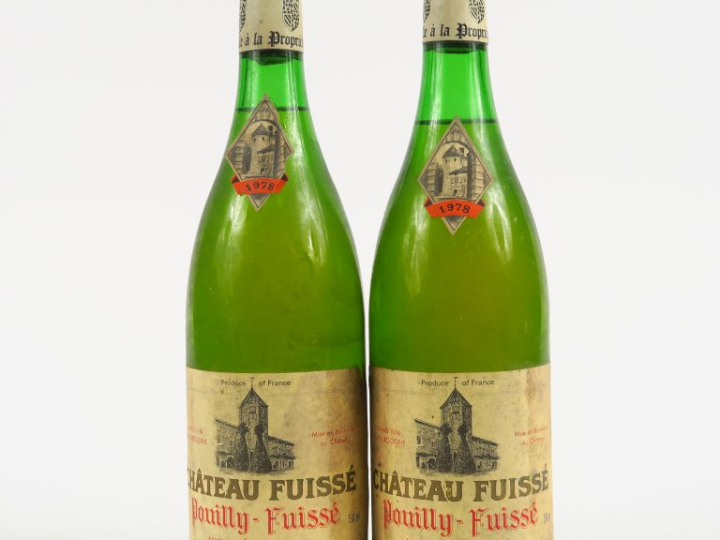 2 BOUTEILLES POUILLY FUISSE CHÂTEAU FUISSE - 1978 - 2,5 CM/3 CM