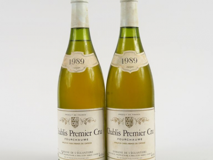 2 BOUTEILLES CHABLIS 1er CRU 'FOURCHAUME' J. DURUP - 1989