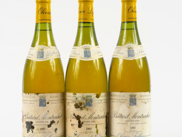 3 BOUTEILLES BATARD MONTRACHET GC O. LEFLAIVE - 1993 - 2 EA