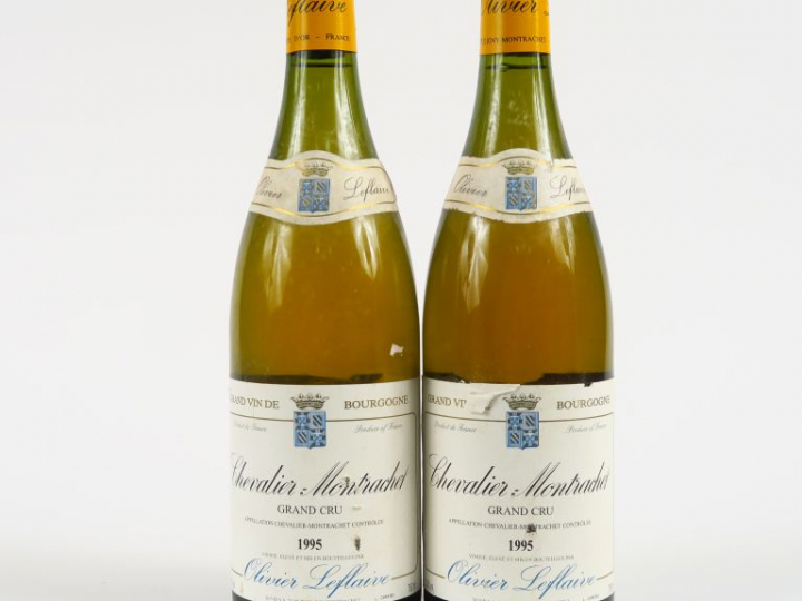 2 BOUTEILLES CHEVALIER MONTRACHET GC O. LEFLAIVE - 1995 - EA