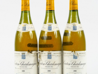 Vente aux enchères 3 BOUTEILLES CORTON CHARLEMAGNE GC O. LEFLAIVE - 1995 - EA
