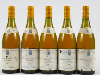 Vente aux enchères 5 BOUTEILLES MEURSAULT 1er CRU 'LES PERRIERES' O. LEFLAIVE - 1995 - EL