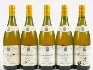 Vente aux enchères 5 BOUTEILLES PULIGNY MONTRACHET 1er CRU 'LES FOLATIERES' O. LEFLAIVE -
