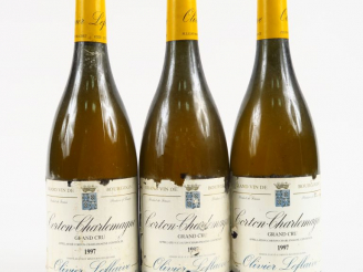 Vente aux enchères 3 BOUTEILLES CORTON CHARLEMAGNE GC O. LEFLAIVE - 1997 - ELA