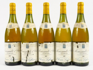 Vente aux enchères 5 BOUTEILLES MEURSAULT 1er CRU 'LES PORUZOTS' O. LEFLAIVE - 1997 - EA