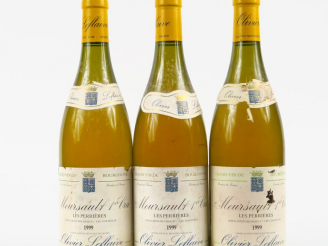 Vente aux enchères 3 BOUTEILLES MEURSAULT 1er CRU 'LES PERRIERES' O. LEFLAIVE - 1999 - EL