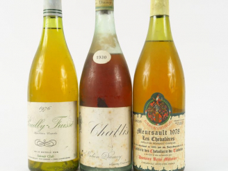 Vente aux enchères 3 BOUTEILLES BOURGOGNE BLANC : 1 MEURSAULT 'LES CHEVALIERES' TASTEVINA
