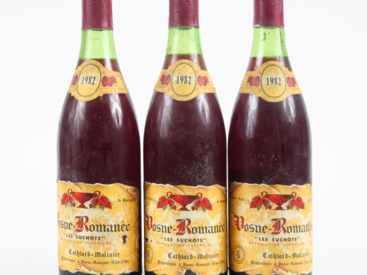 3 BOUTEILLES VOSNE ROMANEE 1er CRU 'LES SUCHOTS' CATHIARD MOLINIER - 1