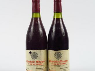 Vente aux enchères 2 BOUTEILLES CHAMBOLLE MUSIGNY 1er CRU 'LES CHARMES' DOMAINE BERTHEAU 