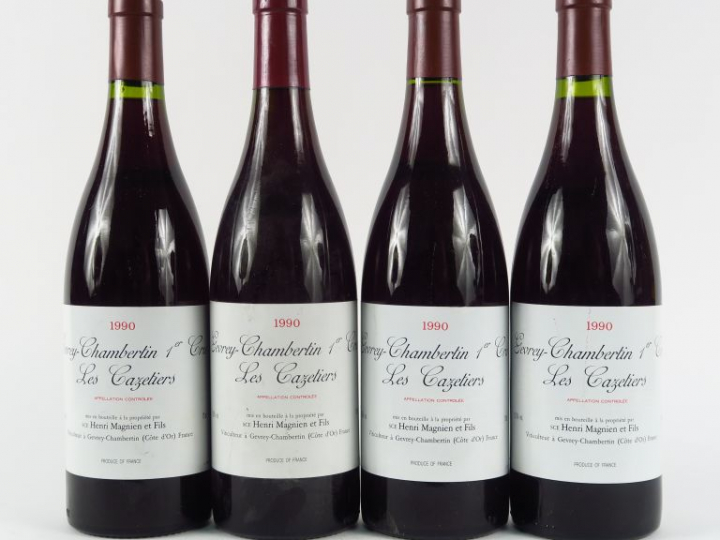 4 BOUTEILLES GEVREY CHAMBERTIN 1er CRU 'LES CAZETIERS' H. MAGNIEN - 19