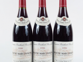 Vente aux enchères 3 BOUTEILLES BEAUNE MARCONNETS BOUCHARD PÈRE   FILS - 1996
