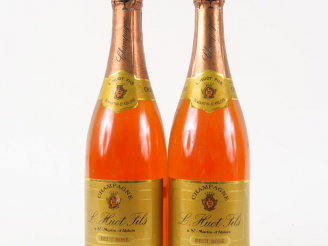 Vente aux enchères 2 BOUTEILLES CHAMPAGNE BRUT ROSE HUOT FILS