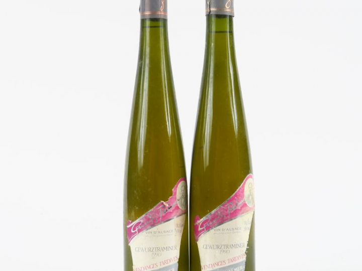 2 BOUTEILLES (50 cl) GEWURZTRAMINER V.T. GUNTZ PALMER - 1990 - EA