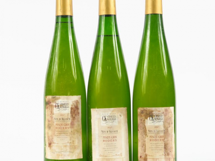 3 BOUTEILLES PINOT GRIS RODERN - 1997