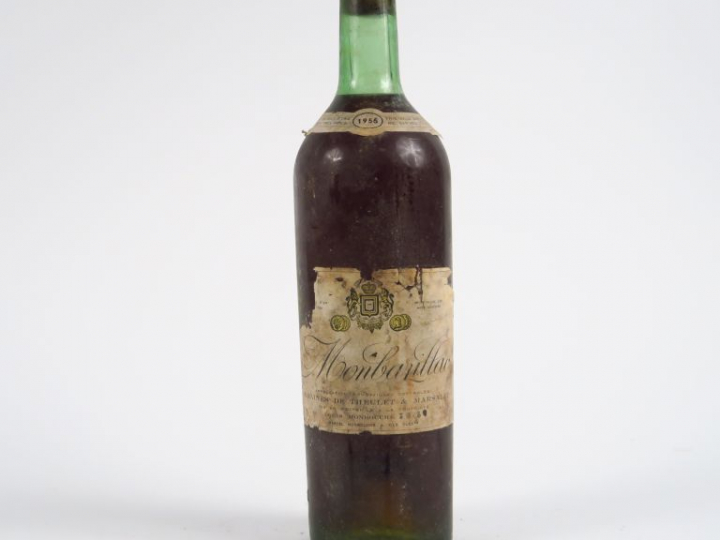1 BOUTEILLE MONBAZILLAC DOMAINES DE THIEULET et MARSALET - 1956 - BG/C