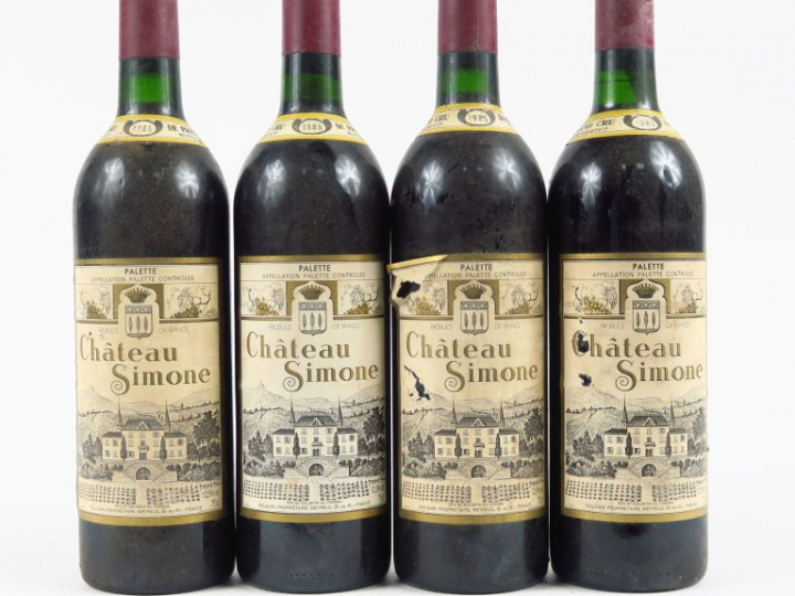 4 BOUTEILLES CHÂTEAU SIMONE 'PALETTE' - 1985 - BG - 1 ELA