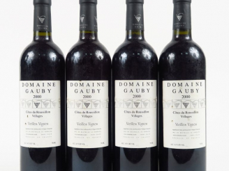 Vente aux enchères 4 BOUTEILLES DOMAINE GAUBY 'V.V.' CÔTES DU ROUSILLON - 2000