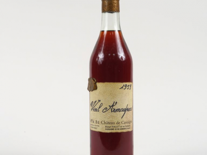 1 BOUTEILLE VIEIL ARMAGNAC CHÂTEAU DE CASSAIGNE FAJET - 1959 - MISE : 