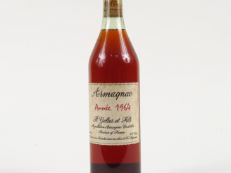 Vente aux enchères 1 BOUTEILLE ARMAGNAC GELAS   FILS - 1964 - MISE : 1996