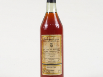Vente aux enchères 1 BOUTEILLE BAS ARMAGNAC DOMAINE LE BASQUE LAMOTHE 46° - 1968