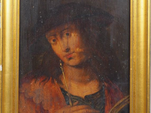 Ecole du Nord XVIIème "Portraits".  Paire d'huiles sur panneau. Dim. 3