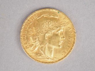 Vente aux enchères Une pièce de 20 Francs or,1906. FRAIS ACHETEUR : 5% TTC