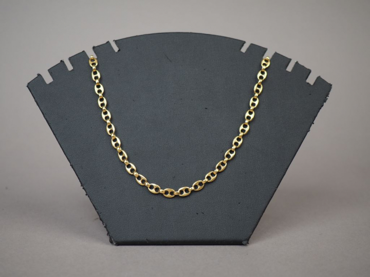 Collier en or jaune, maille grains de café.  Long. 69,5 cm  Poids. 36,