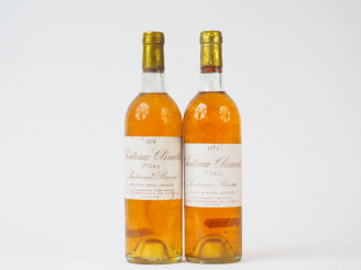 Vente aux enchères 2 BOUTEILLES CHÂTEAU CLIMENS 1er CC SAUTERNES - 1974 - LB