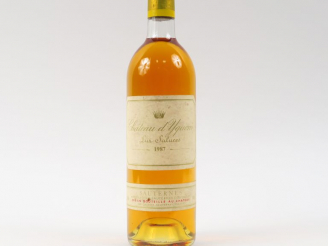 Vente aux enchères 1 BOUTEILLE CHÂTEAU D'YQUEM 1er CCS SAUTERNES - 1987 - BG