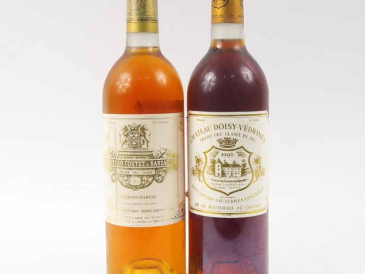 2 BOUTEILLES CC SAUTERNES : 1 CHÂTEAU COUTET 1992 - 1 CHÂTEAU DOISY VE