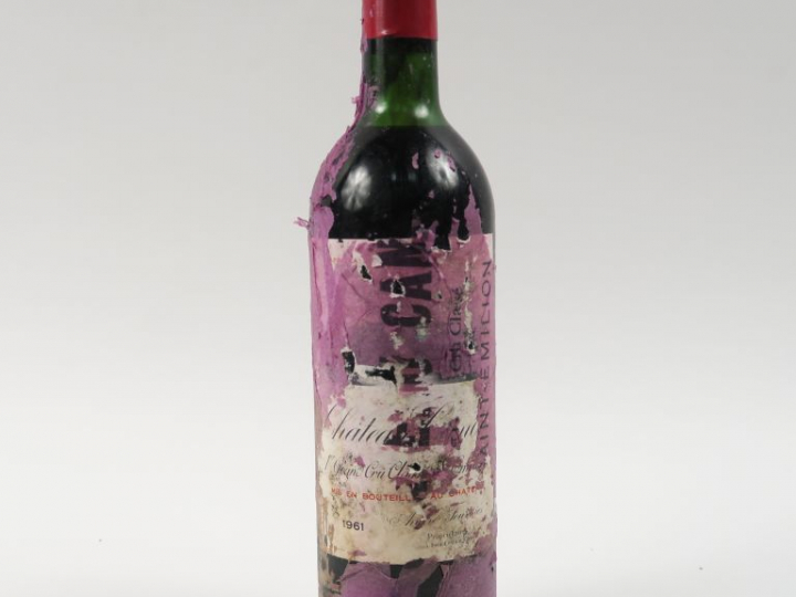 1 BOUTEILLE CHÂTEAU CANON 1er GCC ST EMILION - 1961 - LB/EA/PAPIER DE 