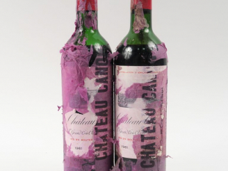 Vente aux enchères 2 BOUTEILLES CHÂTEAU CANON 1er GCC ST EMILION - 1961 - MEP-BEP/EA/1 CA