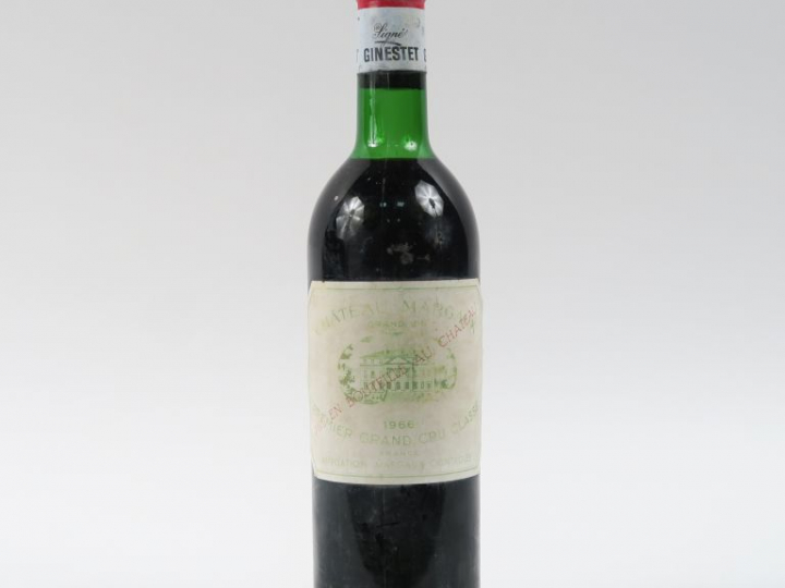 1 BOUTEILLE CHÂTEAU MARGAUX 1er GCC MARGAUX - 1966 - LB/EF