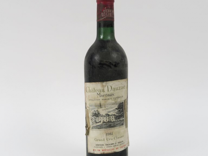 1 BOUTEILLE CHÂTEAU DAUZAC GCC MARGAUX - 1967 - BG/ELA