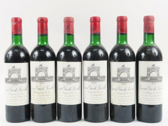 Vente aux enchères 6 BOUTEILLES CHÂTEAU LEOVILLE LAS CASES GCC ST JULIEN - 1973 - 3 BG/2 