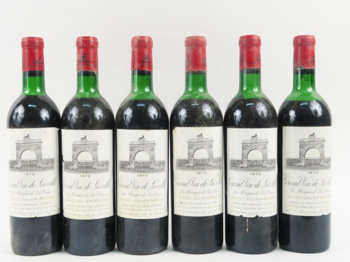 6 BOUTEILLES CHÂTEAU LEOVILLE LAS CASES GCC ST JULIEN - 1973 - 1 BG/4 