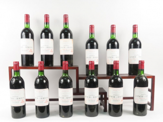 Vente aux enchères 12 BOUTEILLES CHÂTEAU LYNCH BAGES GCC PAUILLAC - 1977 - CBO - 7 BG/4 L