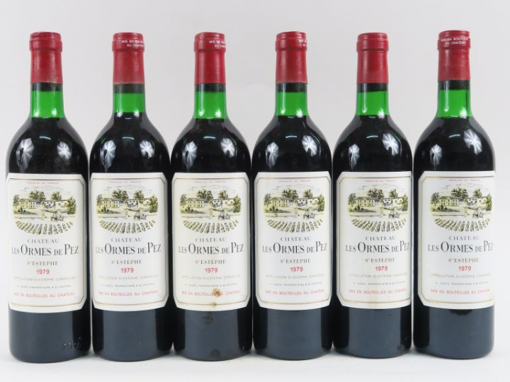 6 BOUTEILLES CHÂTEAU LES ORMES DE PEZ ST ESTEPHE - 1979 - BG
