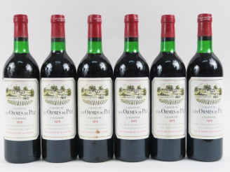 Vente aux enchères 6 BOUTEILLES CHÂTEAU LES ORMES DE PEZ ST ESTEPHE - 1979 - BG
