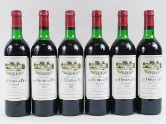 Vente aux enchères 6 BOUTEILLES CHÂTEAU LES ORMES DE PEZ ST ESTEPHE - 1979 - LB