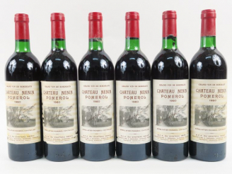 Vente aux enchères 6 BOUTEILLES CHÂTEAU NENIN POMEROL -1980 - BG