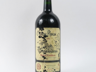 Vente aux enchères 1 DOUBLE MAGNUM CHÂTEAU PIPEAU GC ST EMILION - 1991 - CBO - CAPS CIRE 
