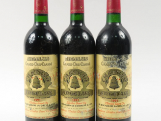 Vente aux enchères 3 BOUTEILLES CHÂTEAU L'ANGELUS GC ST EMILION - 1991 - 1 ELT
