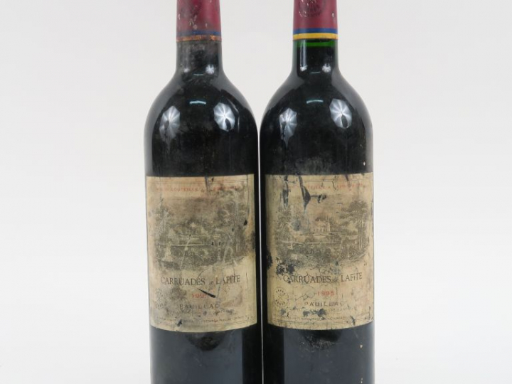 2 BOUTEILLES CARRUADES DE LAFITE PAUILLAC - 1995 - EA