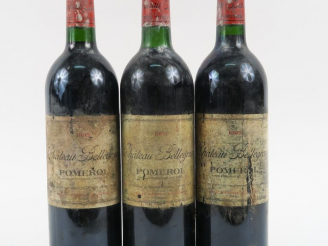 Vente aux enchères 3 BOUTEILLES CHÂTEAU BELLEGRAVE POMEROL- 1995 - 1 BG/EA