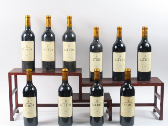Vente aux enchères 10 BOUTEILLES CHÂTEAU TALBOT GCC JULIEN - 1998 - CBO